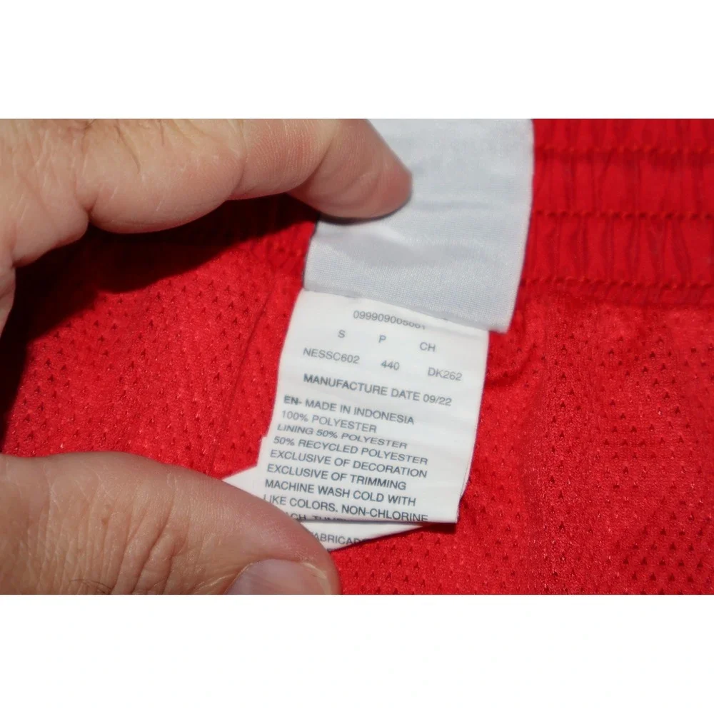 Nike Lined Swim Shorts Mens Small Navy Blue Red Athletic Gym Workout Trunks